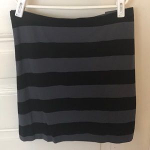 H&M Black and Grey BodyCon Mini Skirt